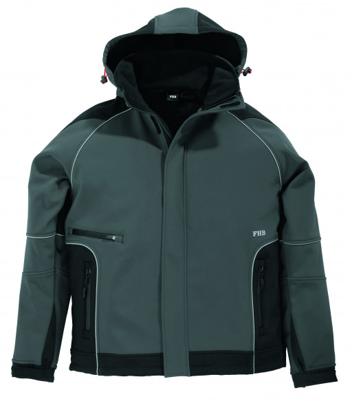 WALTER Softshell-Jacke, grau-schwarz