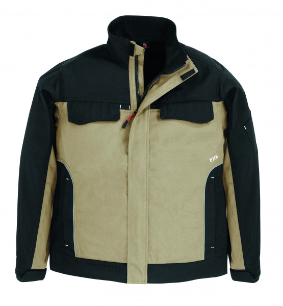 ERNST Arbeitsjacke Twill, beige-schwarz