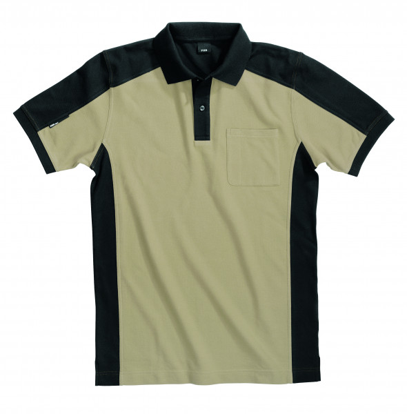 KONRAD Polo-Shirt, beige-schwarz