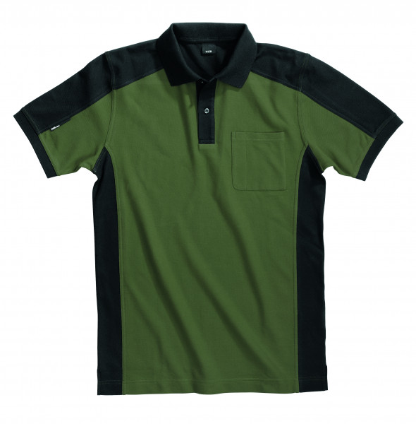 KONRAD Polo-Shirt, oliv-schwarz